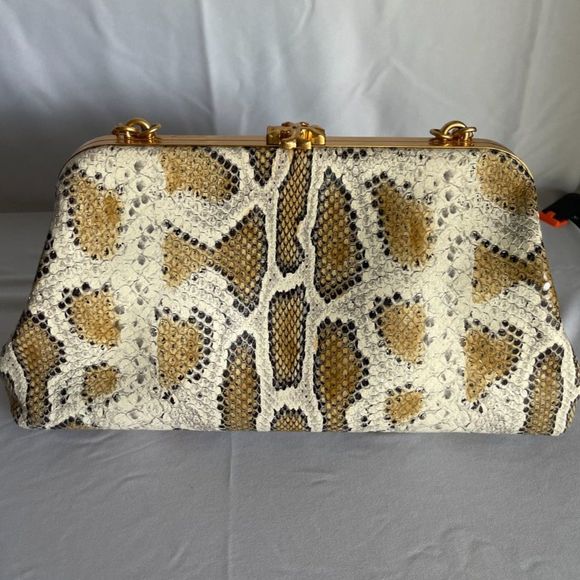 Tory Burch Python Print Chain Shoulder Bag - Picture 4 of 12